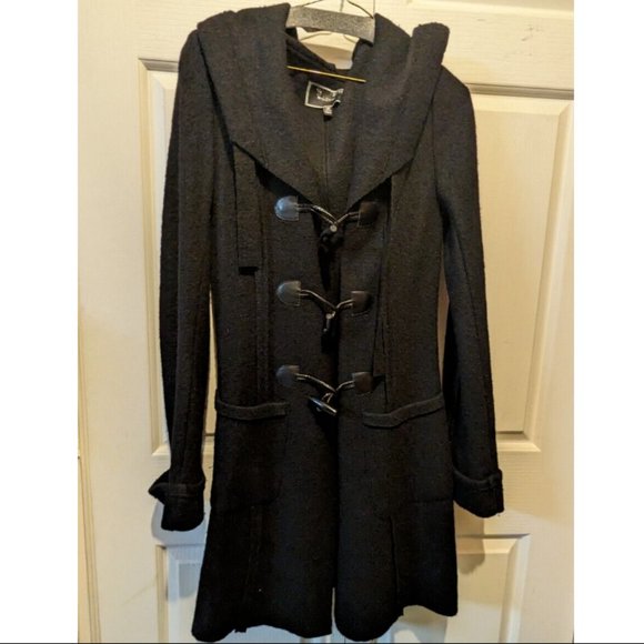Le Chateau Y2K Woolmark Wool Toggle Coat Vintage Made in Canada! Worn on TV XXS - Picture 1 of 16